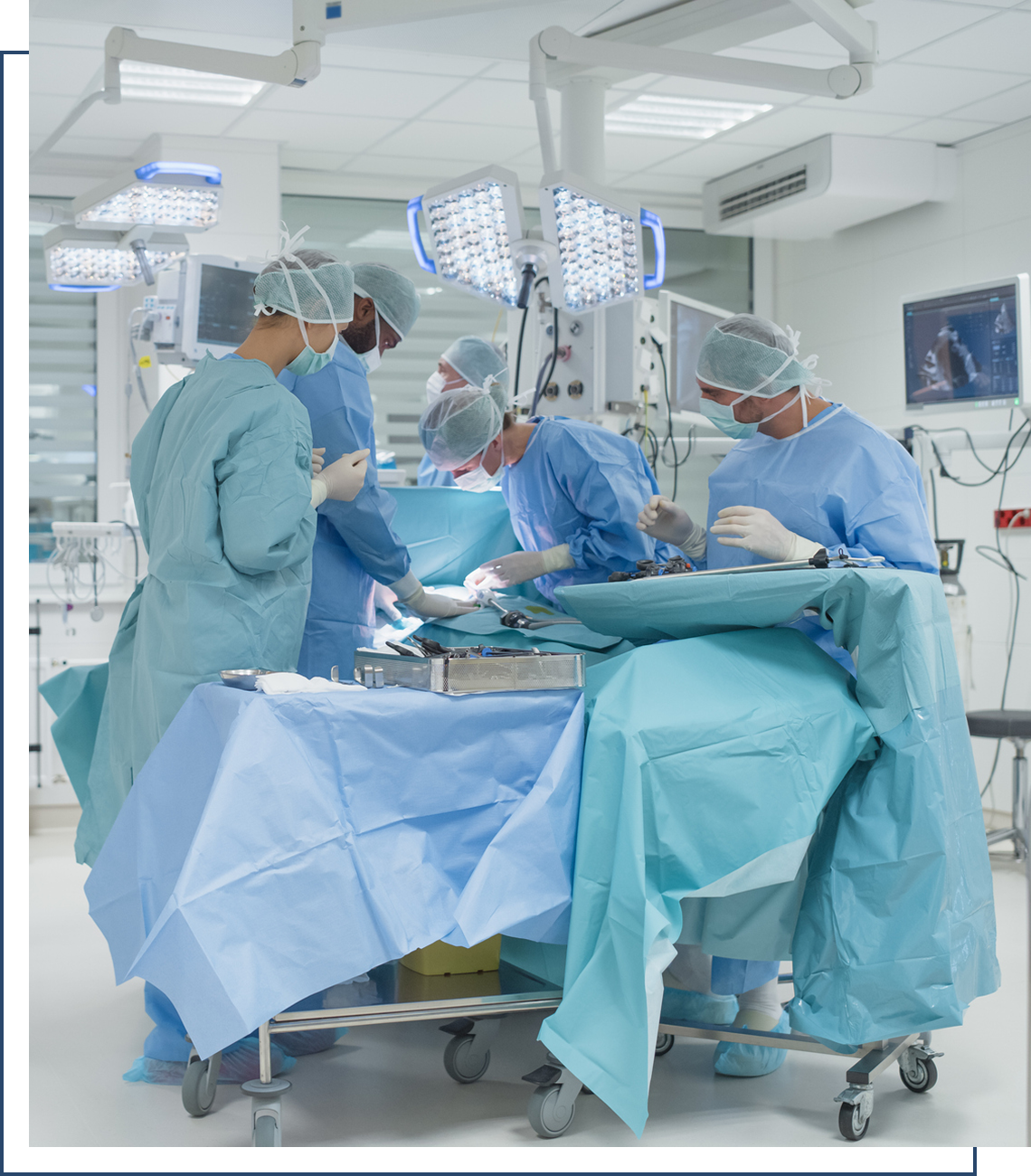 Medical professionals in surgery theater
