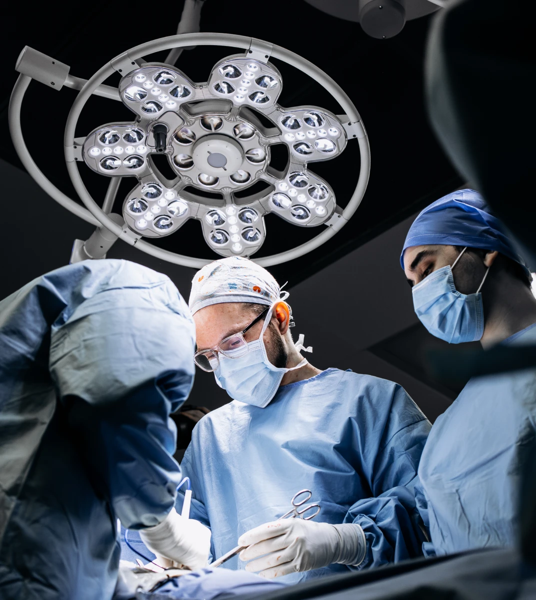 Medical team performing surgery